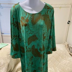 Iolani Sportswear Bell Sleeve Hawaii Dress Large
